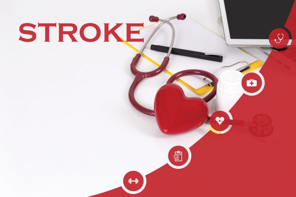Doctor's desk warning signs of a stroke